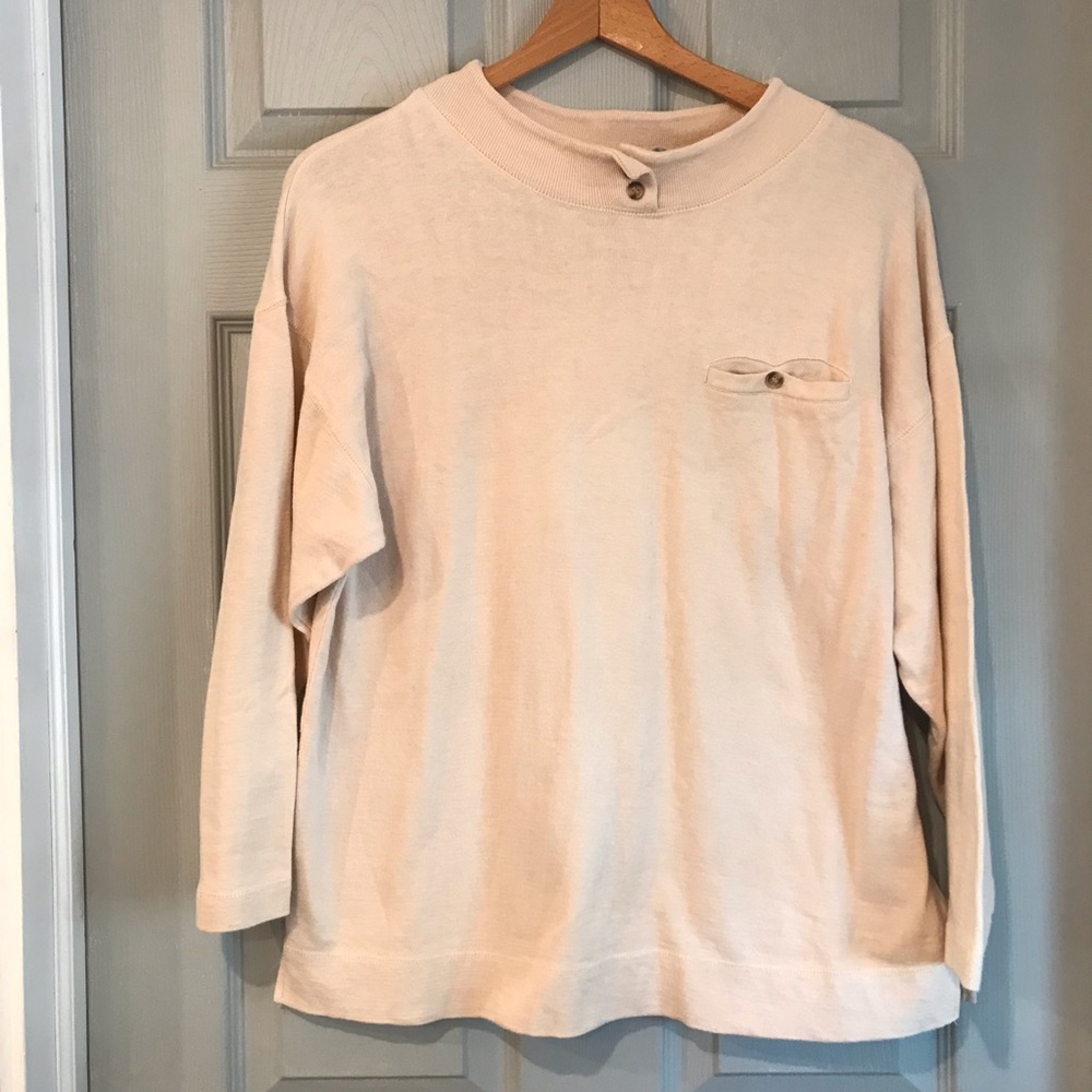Mainframe Men's M 100% Cotton Cream Vintage Y2K 90s Shirt Grunge